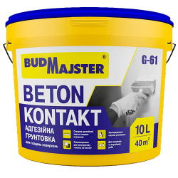Грунтовка адгезионная для гладких поверхностей G-61, 10л, BUDMAJSTER