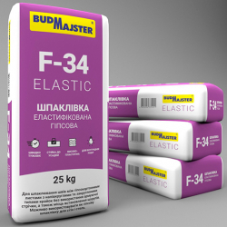 Шпаклівка для швів F-34 гіпсова еластифікована, 25 кг, BUDMAJSTER